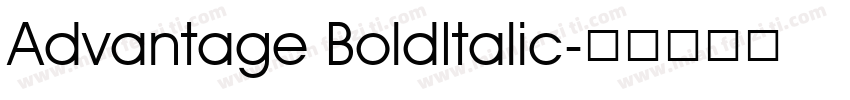 Advantage BoldItalic字体转换
